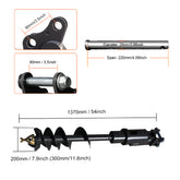 mini excavator auger size